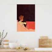 Starry Night Reading Art Print Vintage Children's ポスター (キッチン)