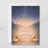 Starry Night Rustic Meadow Wedding セーブザデート (正面)