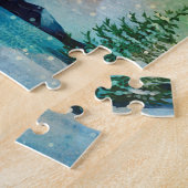 Starry night sky spiritual quote watercolour ジグソーパズル (側面)