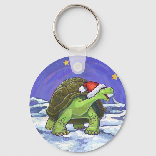 Starry Night Tortoise Christmas キーホルダー (正面)