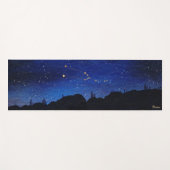Starry Night Tree Gold Taurus Constellation Zodiac ヨガマット (正面(横))