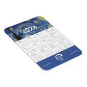 Starry Night Vanゴッホビジネスロゴ2024カレンダー マグネット (右側)