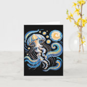 Starry night van gogh jellyfish scuba diving surf カード (黄色い花)
