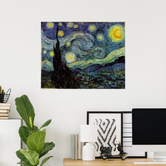 Starry Night,Vincent van Gogh ポスター (ホームオフィス)