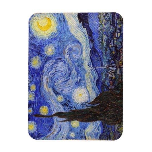 Starry Night , Vincent van Gogh マグネット (縦)