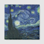 Starry Night Vincent van Gogh Fine Art Painting マグネット<br><div class="desc">Vincent van Gogh (Dutch, 1853 - 1890) Starry Night, 1889, Oil on canvas Unframed: 73 × 92 cm (28.7 × 36.2 in) This painting depicts the view from the east facing window of Van Gogh's asylum room at Saint-Rémy-de-Provence, he added an idealized village. It has been in the permanent collection...</div>