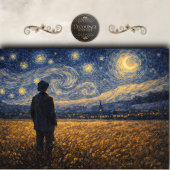 Starry Night Wheat Field Landscape Decoupage 薄葉紙