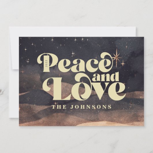 Starry Night Winter Sky Modern Elegant Chic シーズンカード (正面)