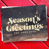 Starry Night Winter Sky Modern Elegant Chic シーズンカード