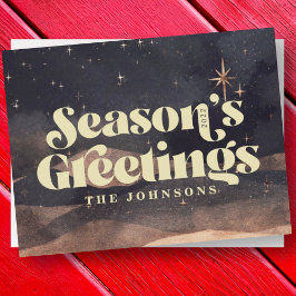 Starry Night Winter Sky Modern Elegant Chic シーズンカード