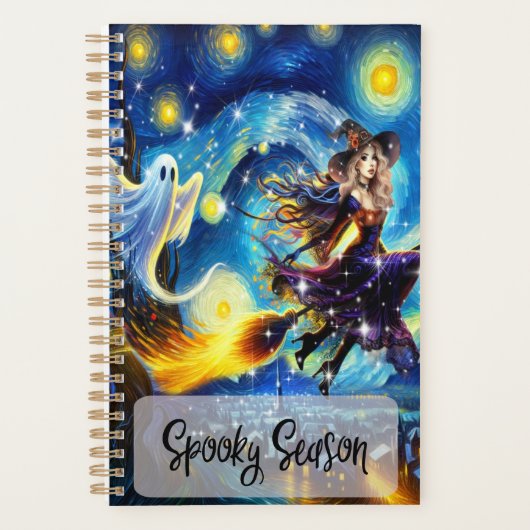 Starry Night Witchy Halloween Design プランナー手帳 (正面)