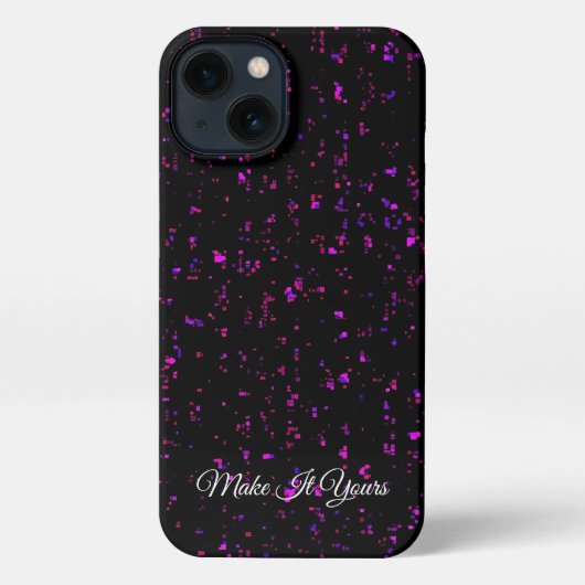 Starry Pixel Phoneケース – 名前をカスタムする版 iPhoneケース (裏面)