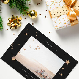 Starry Premiumブラックオニキスのクリスマスフォトハッピー シーズンカード