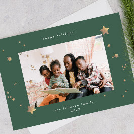 Starry Premium Emerald Onyxクリスマスフォトハッピー シーズンカード