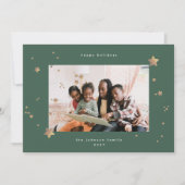 Starry Premium Emerald Onyxクリスマスフォトハッピー シーズンカード (正面)