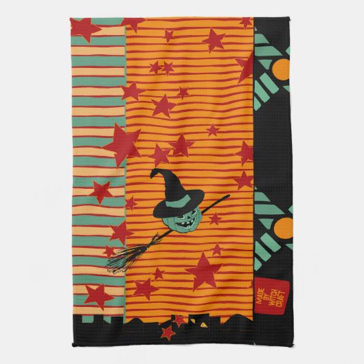 Starry Ride with Green Jack Tea Towel キッチンタオル (縦)