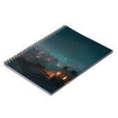 Starry Rooftop City Night Notebook ノートブック (左側)