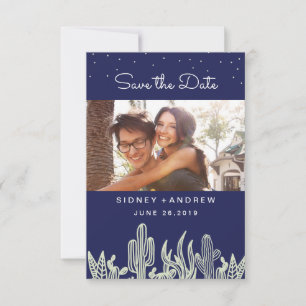 Starry SkyとCactus Navyの写真Save the Date セーブザデート