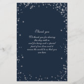 Starry Skyのディナ結婚ーメニュー (裏面)