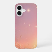 Starry Sky and Grassland Sunset Phone Case iPhone 16ケース (裏面)