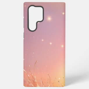 Starry Sky and Grassland Sunset Phone Case Samsung Galaxy S22 Ultraケース
