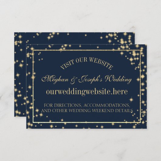 Starry Sky Sparkleの情結婚報カード エンクロージャーカード (正面/裏面)