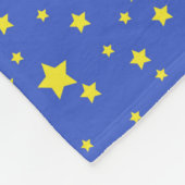 Starry Sky Yellow Stars Pretty Starlight Night フリースブランケット (角)
