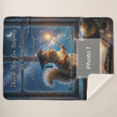 Starry Squirrel Teacher Appreciation Blanket シェルパブランケット (正面(横))