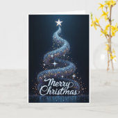 Starry Tree – Merry Christmas Sparkle カード (黄色い花)