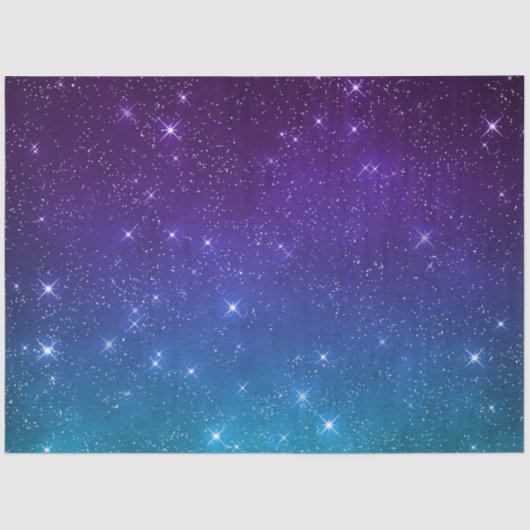 Starry twilight celestial night sky purple blue 薄葉紙 (正面)