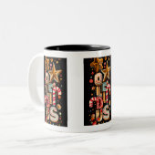 Starry Typography Coffee Mug – Holiday Edition ツートーンマグカップ (正面左)