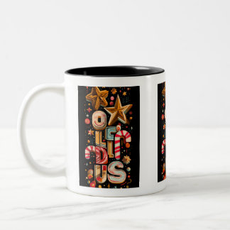 Starry Typography Coffee Mug – Holiday Edition ツートーンマグカップ