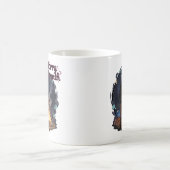 Starry Warmth - Lumberjack Anime Boy by Campfire コーヒーマグカップ (中央)