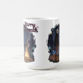 Starry Warmth - Lumberjack Anime Boy by Campfire コーヒーマグカップ (中央)