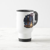 Starry Warmth - Lumberjack Anime Boy by Campfire トラベルマグ (正面右)