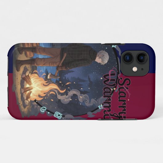 Starry Warmth - Lumberjack Anime Boy by Campfire Case-Mate iPhoneケース (裏面(横))