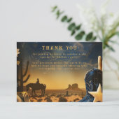 Starry Western Cowboy 1st Birthday Rodeo サンキューカード (スタンド正面)