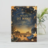 Starry Western Cowboy 1st Birthday Rodeo 招待状 (スタンド正面)