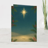 Starry Winter Night Nativity Christmas Card シーズンカード (裏面)