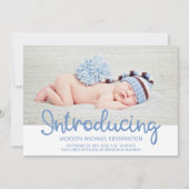 Starsフォト誕生紹介ベビー発表 案内状 (正面)