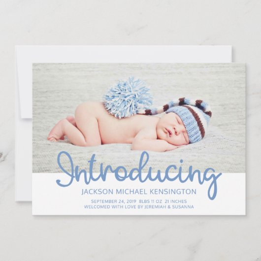 Starsフォト誕生紹介ベビー発表 案内状 (正面)