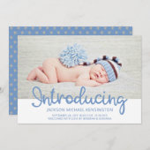 Starsフォト誕生紹介ベビー発表 案内状 (正面/裏面)