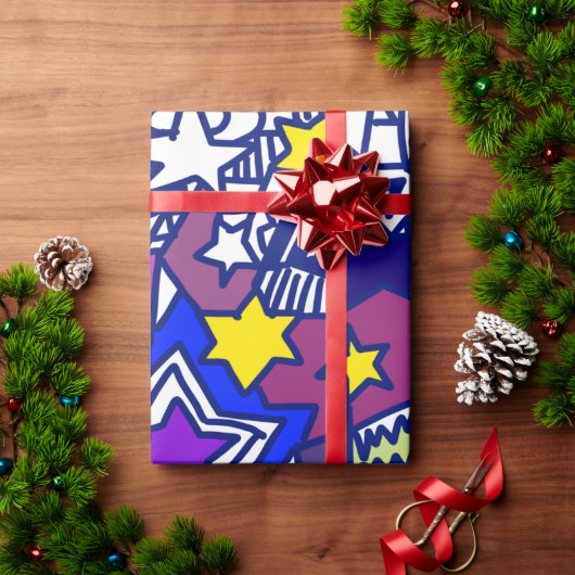 stars ラッピングペーパー (クリスマスギフト)