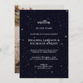 Stars 書 Photo Writhlの結婚中 招待状 (正面/裏面)