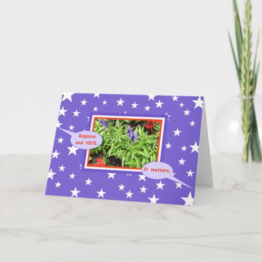 Stars 2投票のパーソナライ空白のズあいさつカード カード (正面)