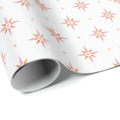 Stars and Dots in Pink and Orange ラッピングペーパー (ロールコーナー)
