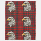 Stars and Eagle Blanket Bold Spirit for July 4th フリースブランケット (正面)
