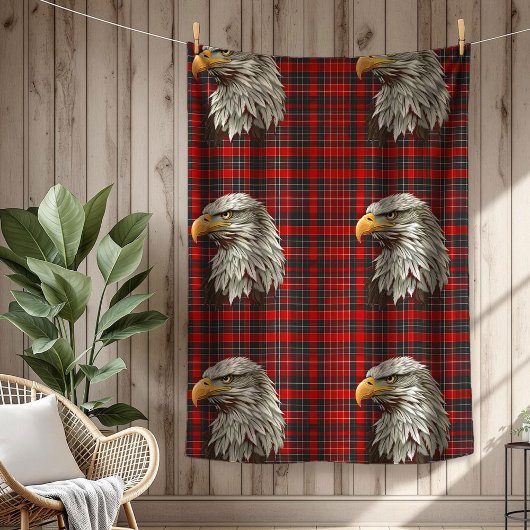 Stars and Eagle Blanket Bold Spirit for July 4th フリースブランケット