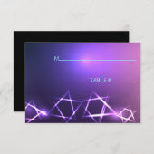 STARS and LIGHTSバルミツワー護衛シーティングカード 招待状 (正面/裏面)