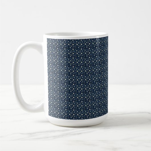 Stars and Moon Pattern コーヒーマグカップ (左)